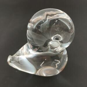 Konstglas Ronneby FM Glass Bird Sweden Art Swedish Clear Figurine Paperweight